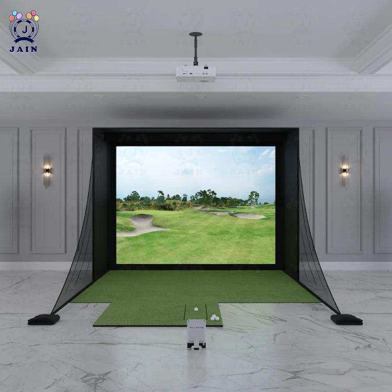 Golf Simulator Enclosure with HD Hitting Screen